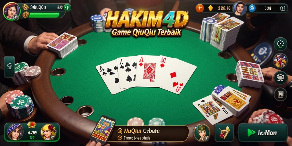 Screenshot HAKIM4D menampilkan aksi seru permainan QiuQiu.