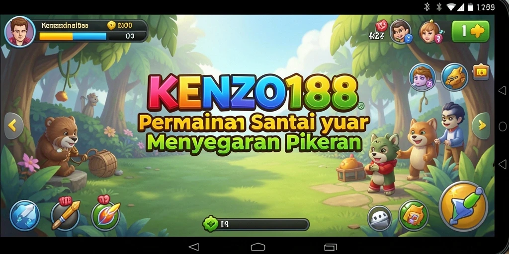 Tampilan gameplay KENZO188 yang cerah dan menarik.