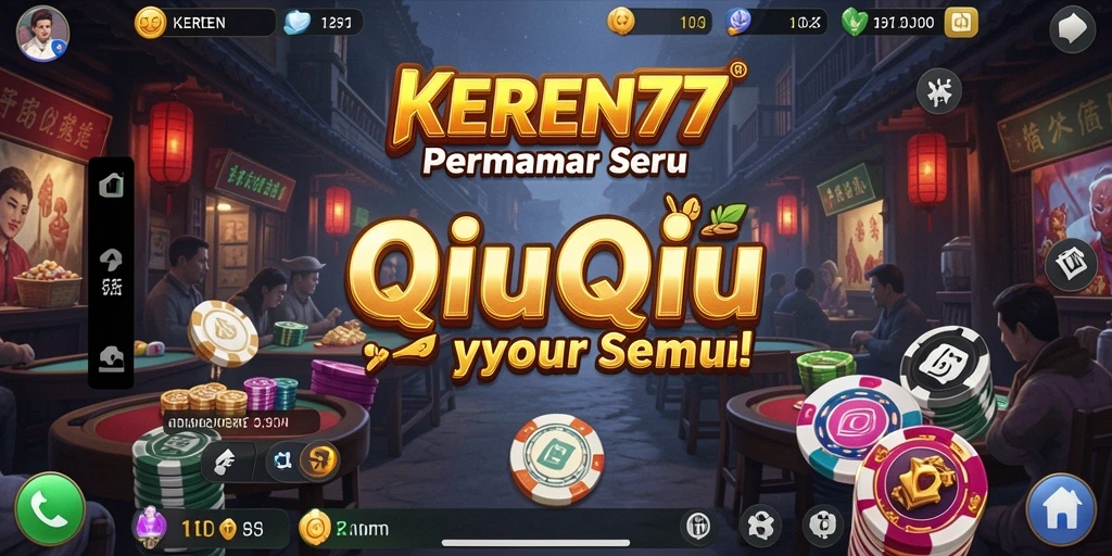 Tampilan gameplay QiuQiu KEREN77 yang menawan.