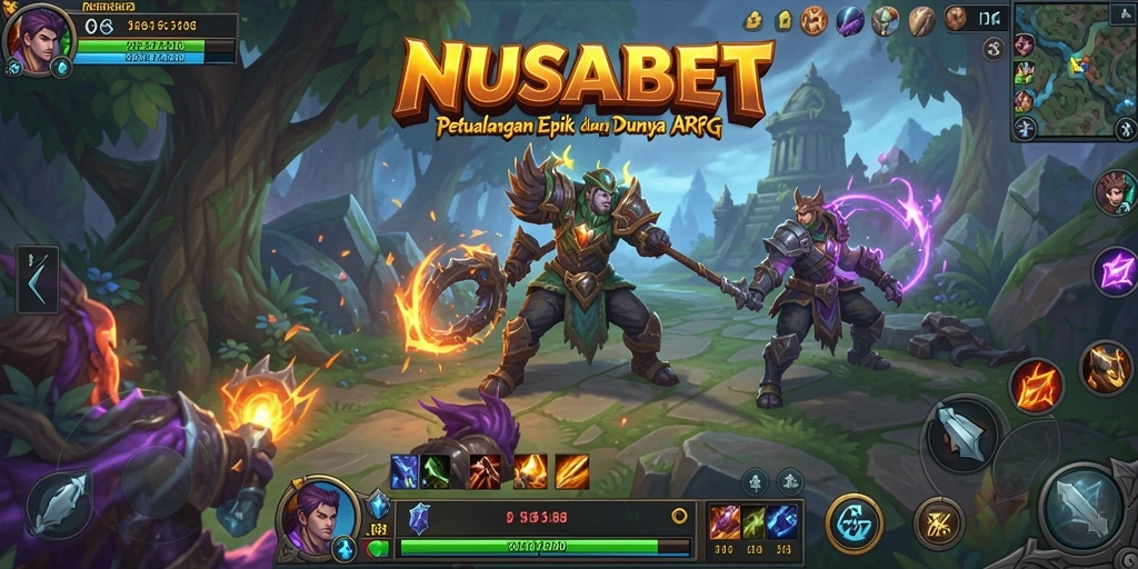 Tampilan gameplay epik dari NUSABET yang menampilkan pertarungan mendebarkan.