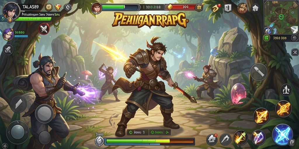 Tampilan gameplay RPG TALAS89 yang mendebarkan dan penuh aksi.